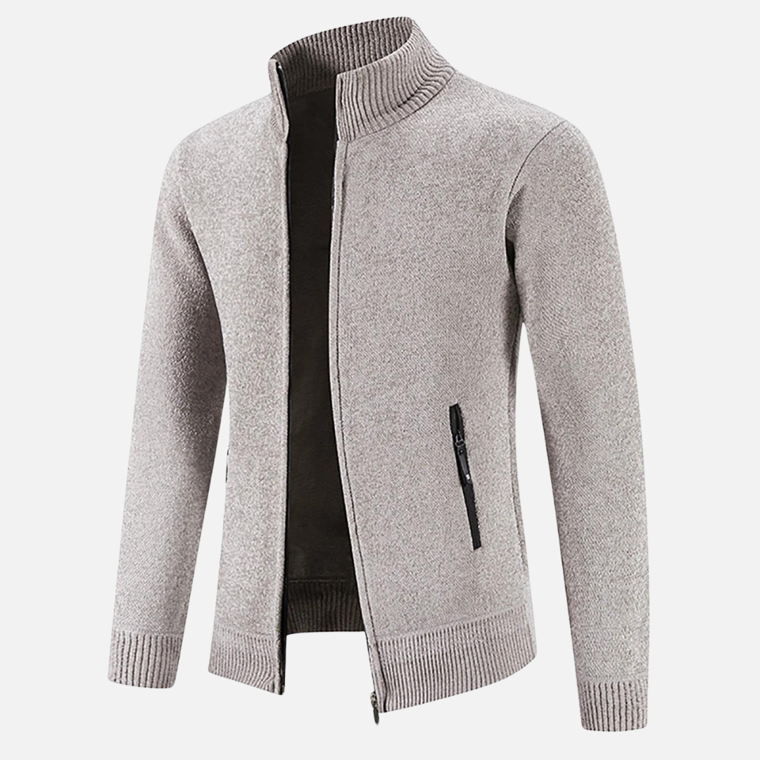 Cardigan Chaud à Fermeture Zippée pour Homme | Pull d’Hiver Confortable