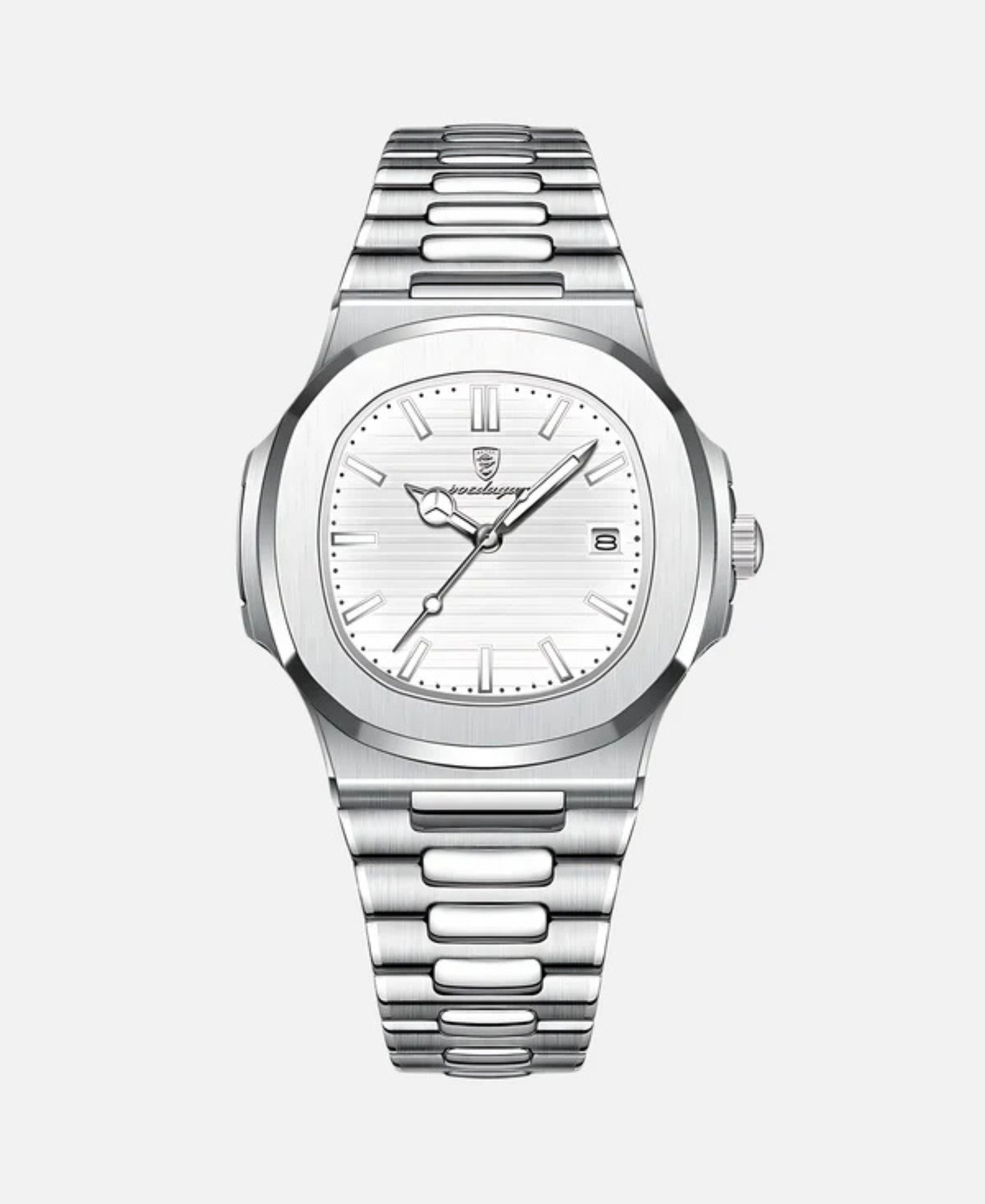 Montre de Luxe en Acier Inoxydable pour Homme | Résistante à l’Eau avec Affichage de la Date