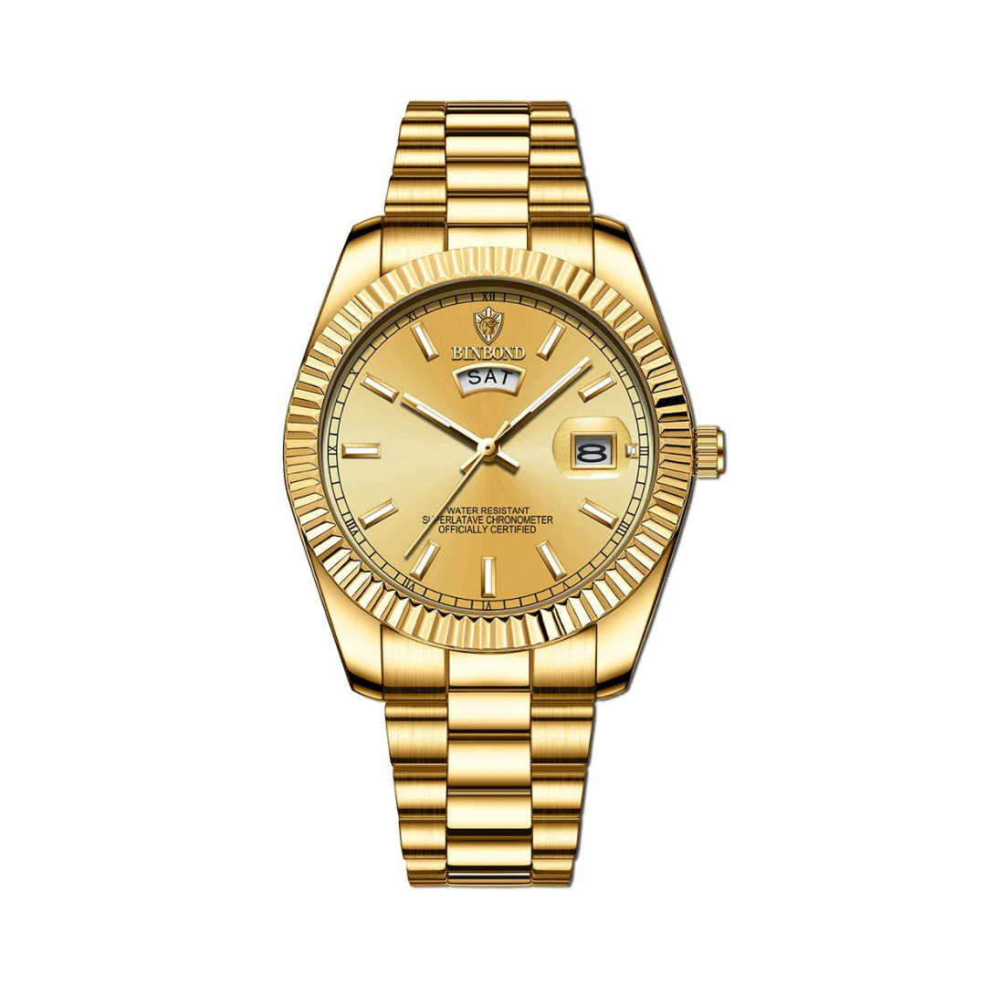 Montre Automatique en Acier Inoxydable pour Homme avec Affichage Jour-Date | Résistante à l’Eau