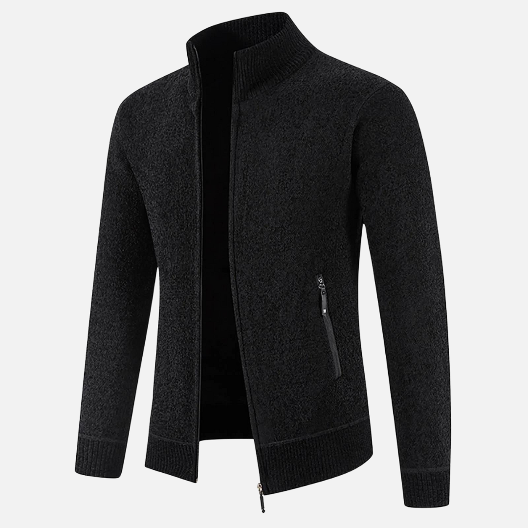 Cardigan Chaud à Fermeture Zippée pour Homme | Pull d’Hiver Confortable