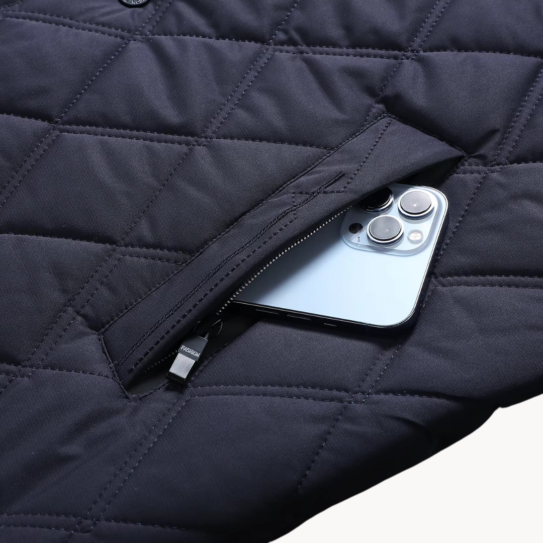 Veste Matelassée à Motif losanges pour Homme | Veste d’Hiver Légère