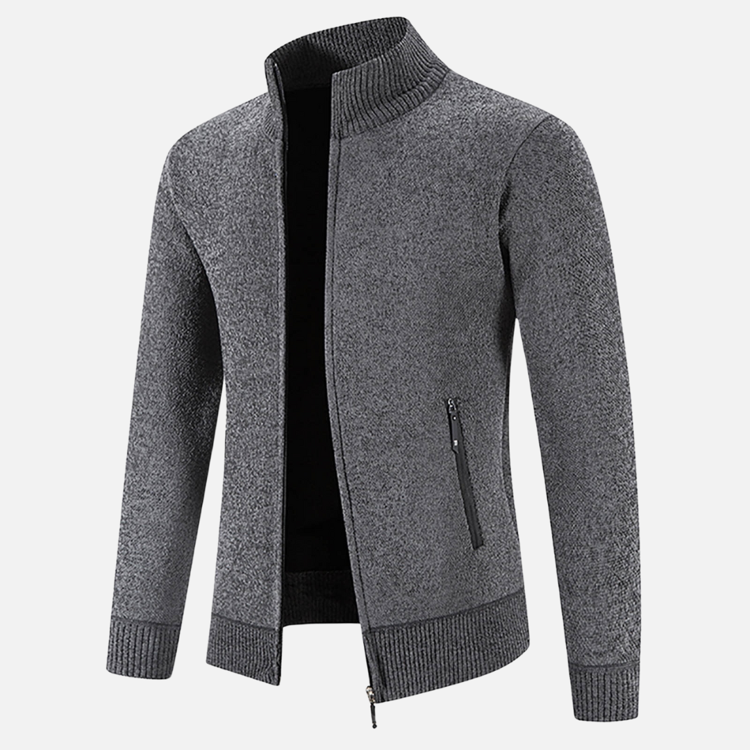 Cardigan Chaud à Fermeture Zippée pour Homme | Pull d’Hiver Confortable