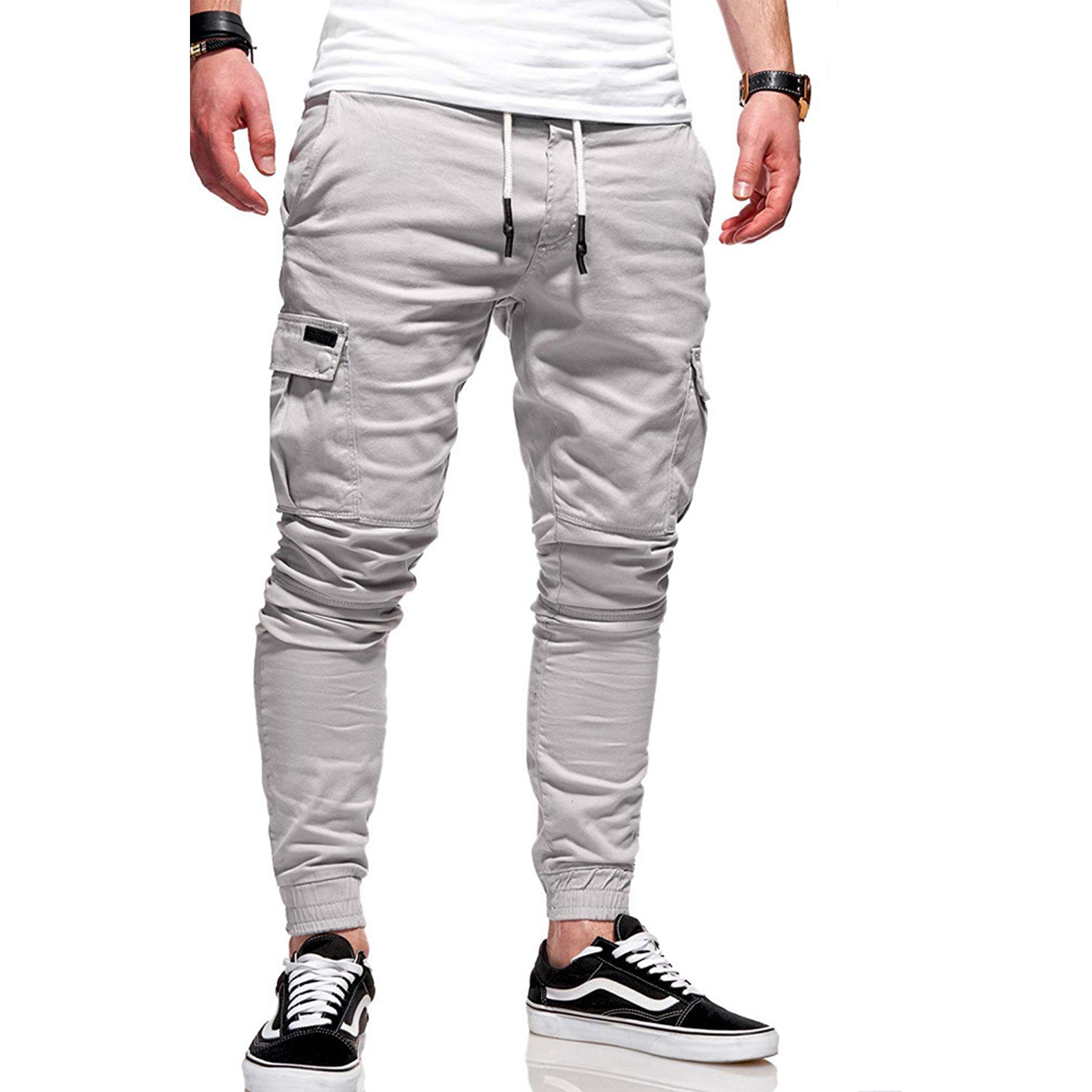 Pantalon Cargo Jogger Slim Fit Confortable pour Homme | Pantalon Utilitaire avec Poches Latérales
