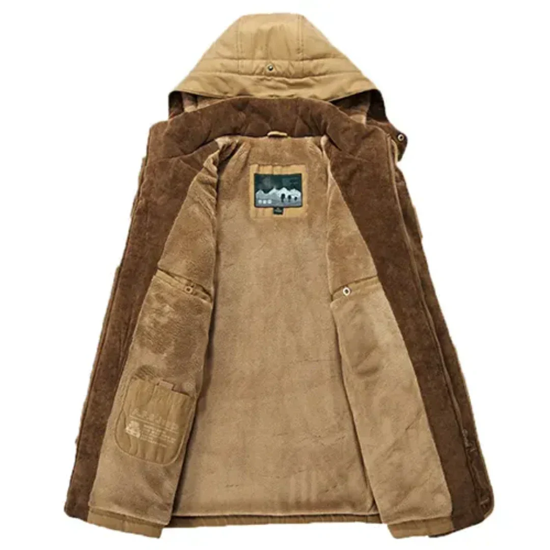 Parka d’Hiver à Capuche avec Doublure Chaude pour Homme | Veste Décontractée avec Poches