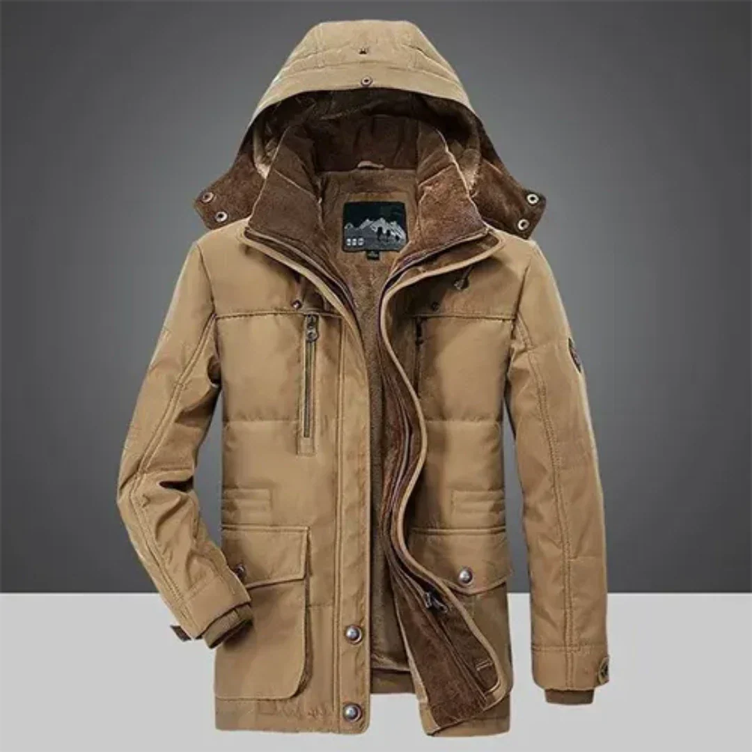 Parka d’Hiver à Capuche avec Doublure Chaude pour Homme | Veste Décontractée avec Poches