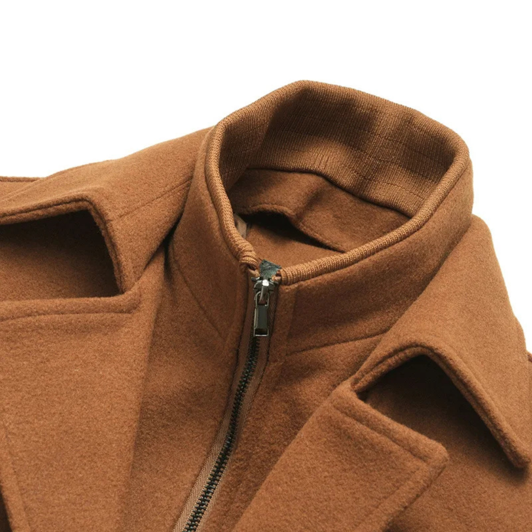 Manteau Long d’Hiver à Boutons pour Homme | Trench à Poches Multiples