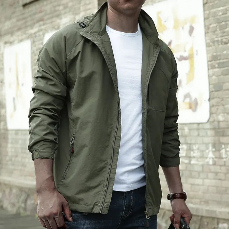 Veste Coupe-Vent Légère Zippée pour Homme | Manteau d’Hiver Confortable
