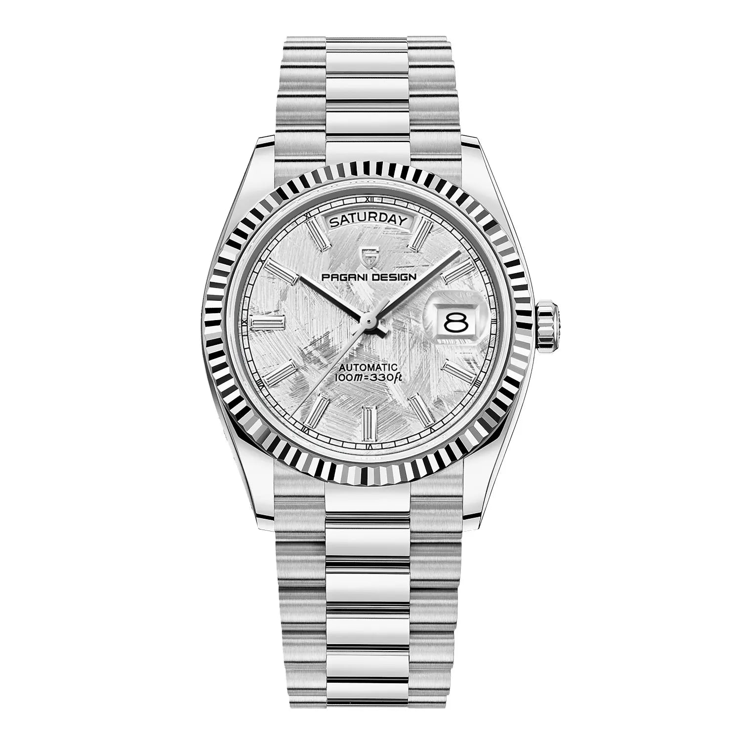 Montre Automatique en Acier Inoxydable pour Homme | Affichage Jour-Date