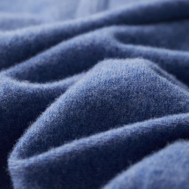 Pull Polo Chaud à Demi-Zip pour Homme | Pull d’Hiver en Maille