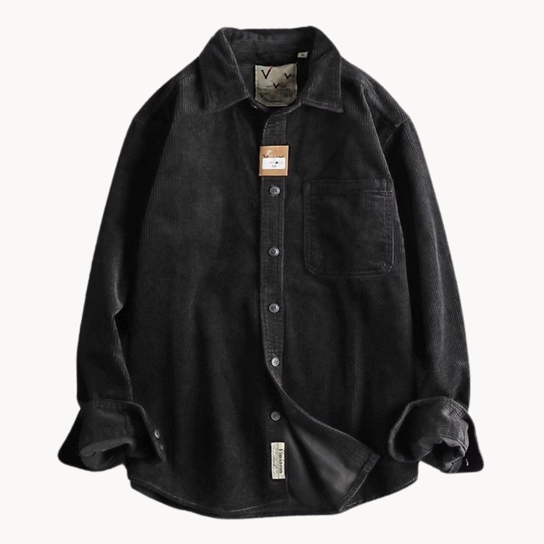Surchemise à Manches Longues en Velours Côtelé pour Homme | Veste d’Extérieur Chaude