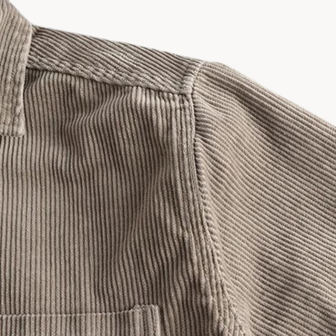 Surchemise à Manches Longues en Velours Côtelé pour Homme | Veste d’Extérieur Chaude