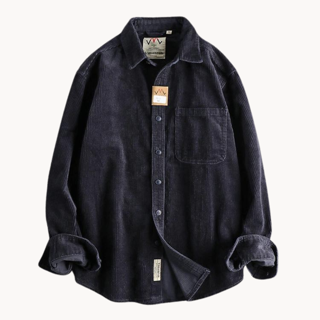 Surchemise à Manches Longues en Velours Côtelé pour Homme | Veste d’Extérieur Chaude