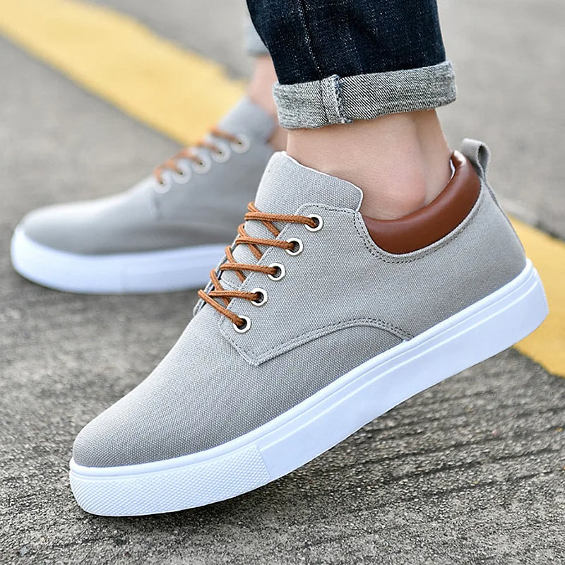 Baskets Décontractées Légères à Lacets pour Homme | Chaussures Confortables en Toile