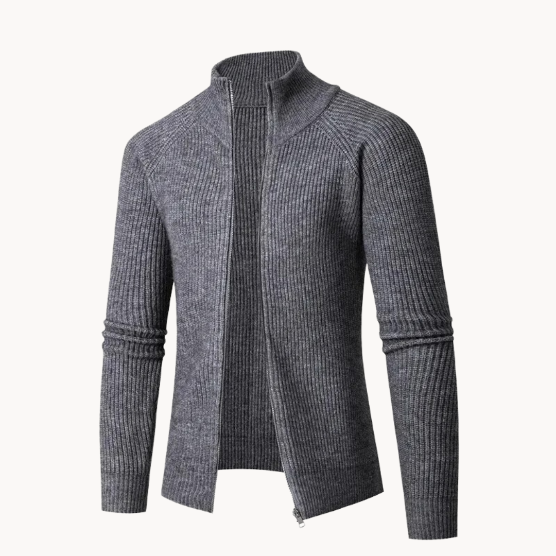 Pull Léger en Maille à Fermeture Éclair pour Homme | Pull Slim Fit Chaud