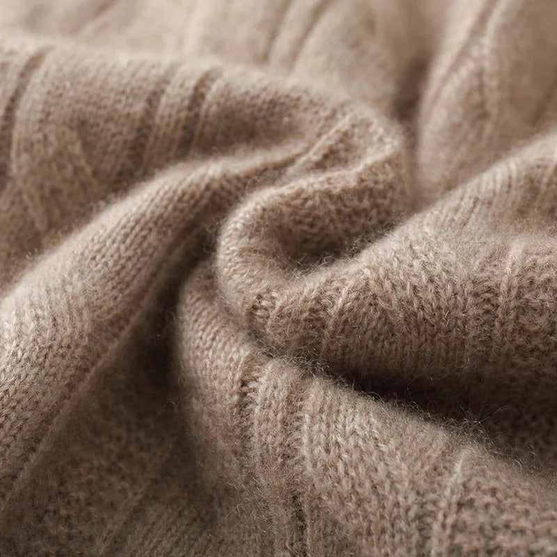 Pull à Col Rond en Maille Torsadée pour Homme | Pull Chaud et Confortable