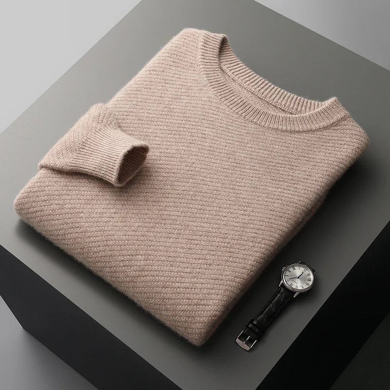 Pull d’Hiver Chaud en Maille à Col Rond pour Homme | Pull d’Hiver Doux