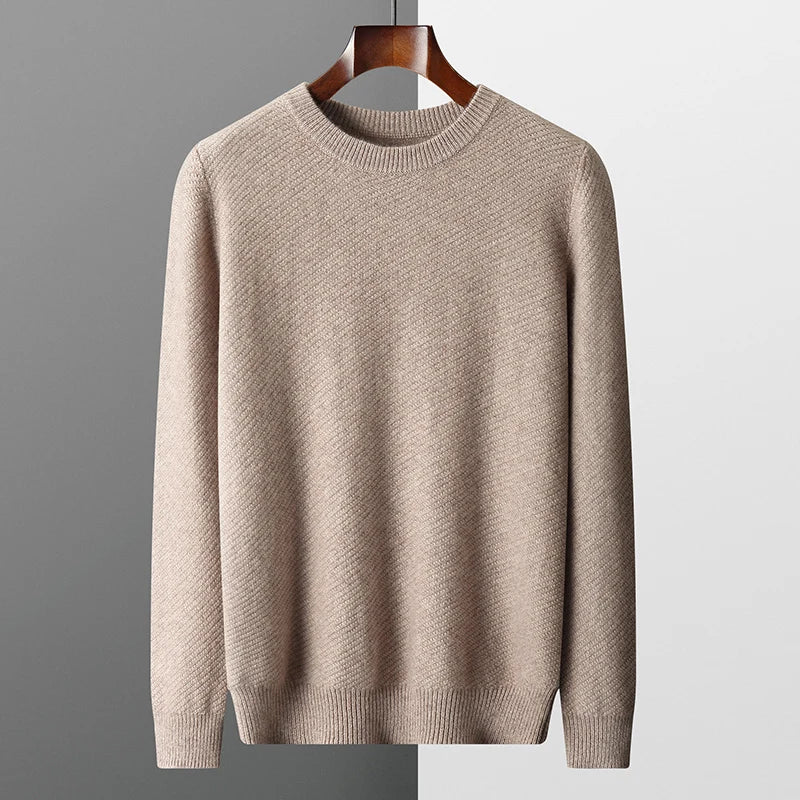 Pull d’Hiver Chaud en Maille à Col Rond pour Homme | Pull d’Hiver Doux