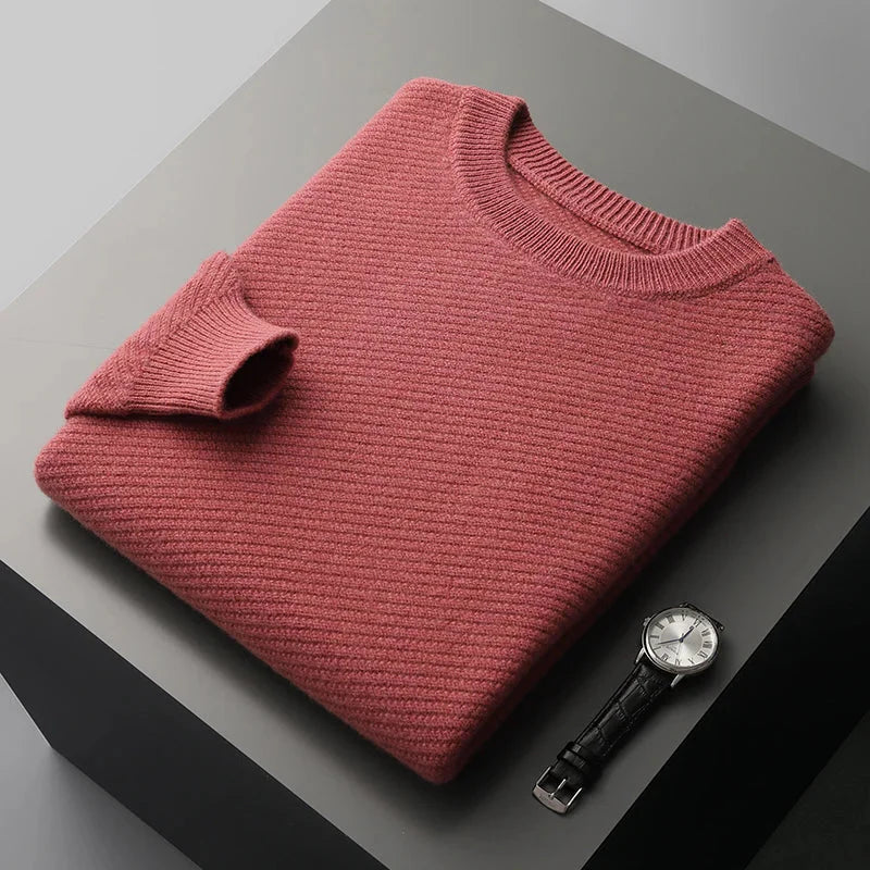 Pull d’Hiver Chaud en Maille à Col Rond pour Homme | Pull d’Hiver Doux