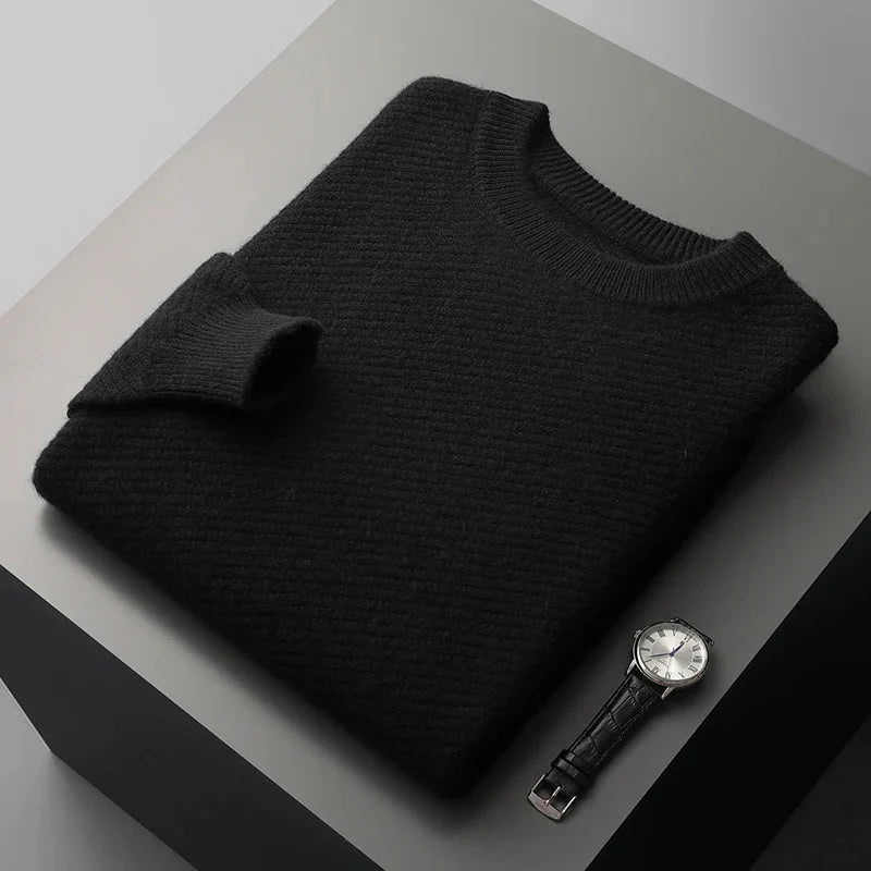 Pull d’Hiver Chaud en Maille à Col Rond pour Homme | Pull d’Hiver Doux