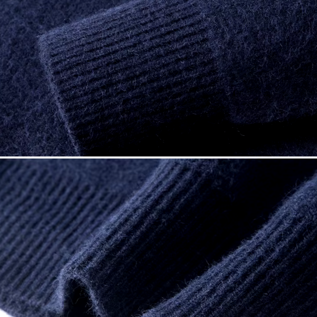 Pull d’Hiver à Demi-Zip pour Homme | Pull en Maille Chaud à Manches Longues