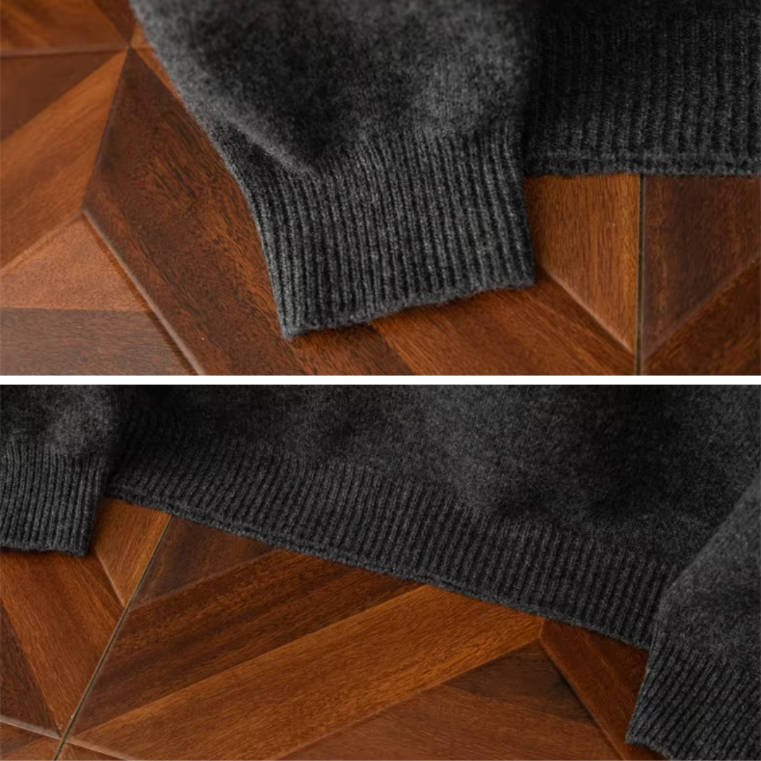 Pull Chaud en Maille à Demi-Zip pour Homme | Pull d’Hiver Confortable à Manches Longues