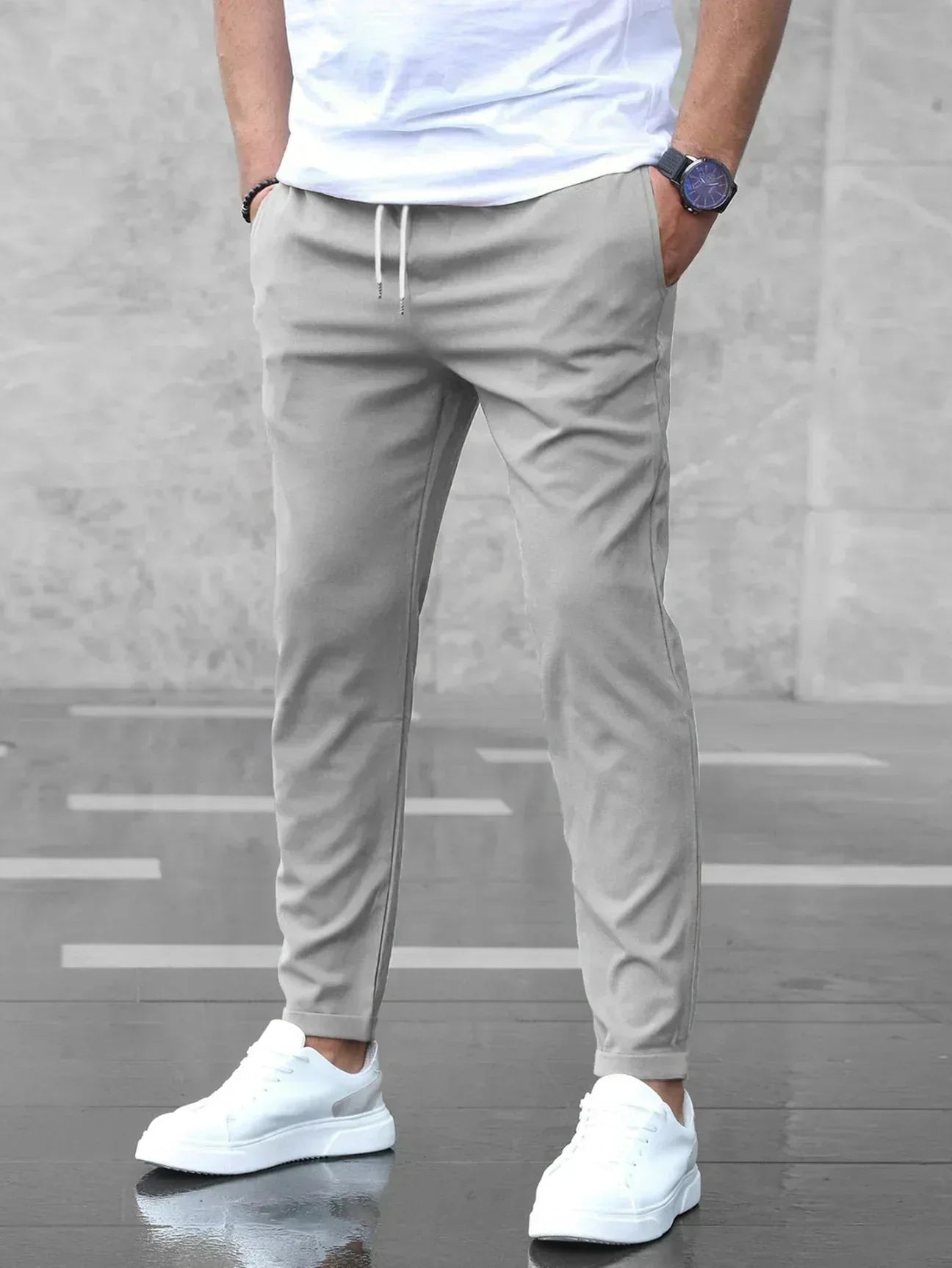 Jogging Slim Fit pour Homme avec Taille Élastique | Pantalon Confortable pour Tous les Jours