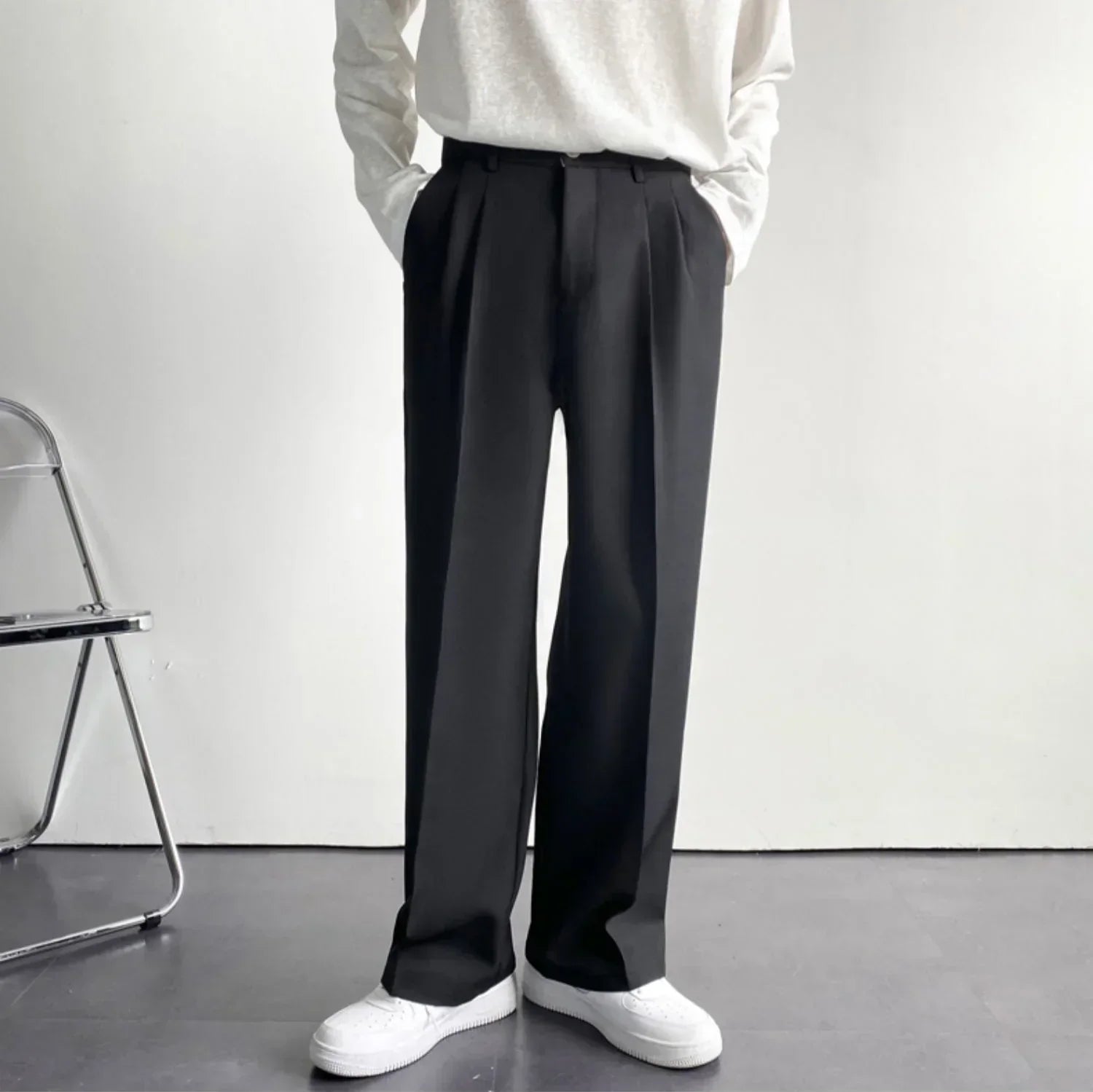 Pantalon à Jambes Larges pour Homme | Pantalon Élégant & Pantalon de Costume
