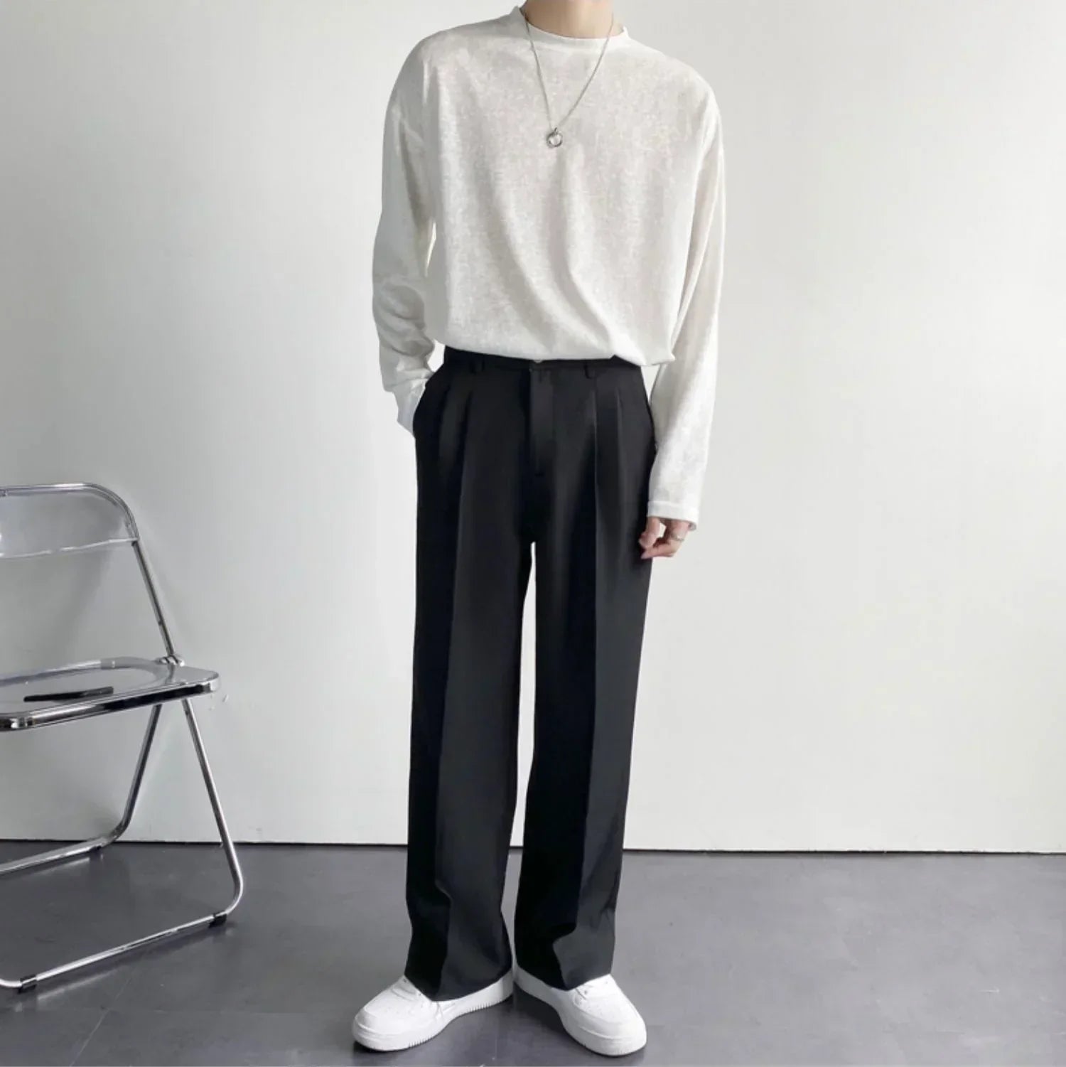 Pantalon à Jambes Larges pour Homme | Pantalon Élégant & Pantalon de Costume