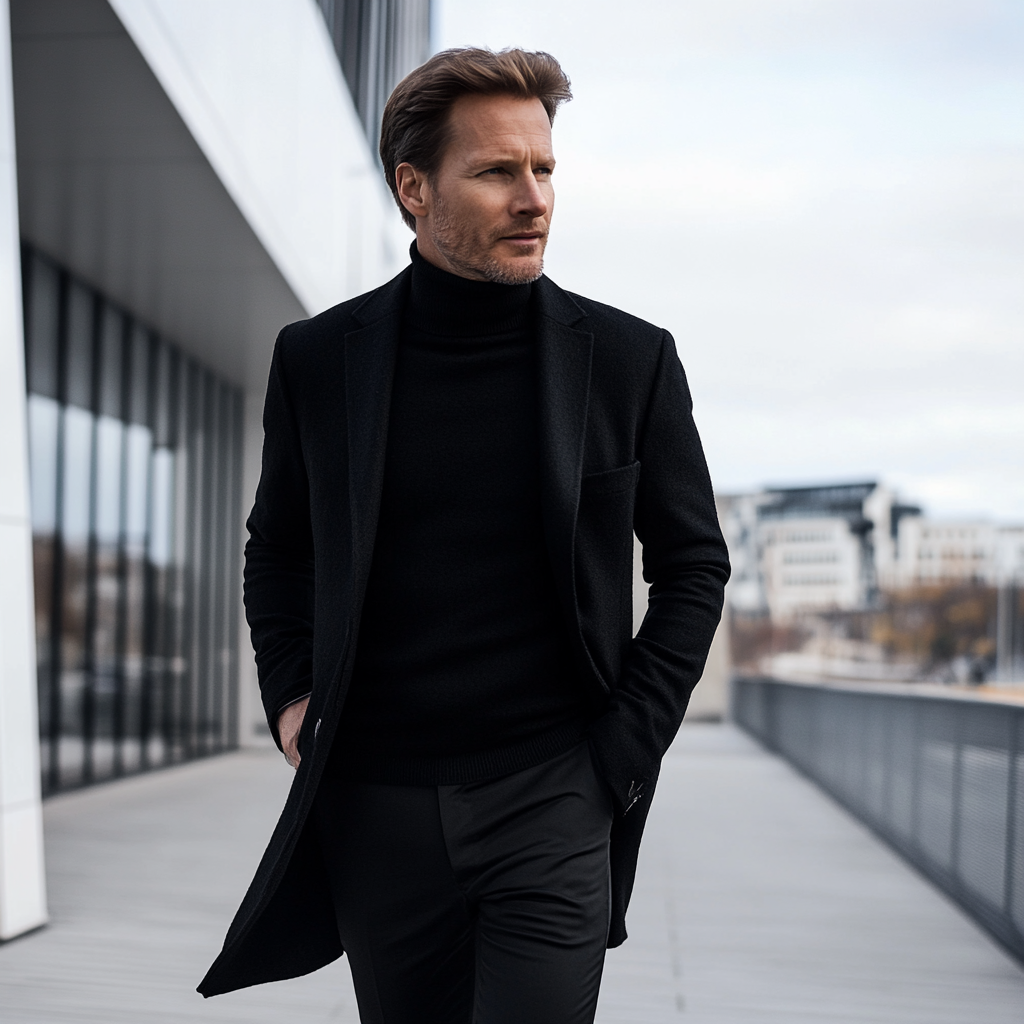 Manteau Long d’Hiver Ajusté pour Homme | Manteau Classique Chaud d’Hiver