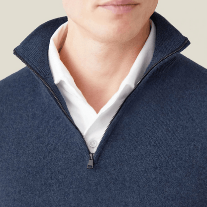 Pull Chaud Slim Fit à Demi-Zip pour Homme | Pull d’Hiver Zippé