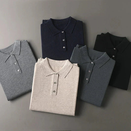 Pull Polo Chaud en Maille pour Homme | Pull d’Hiver Doux