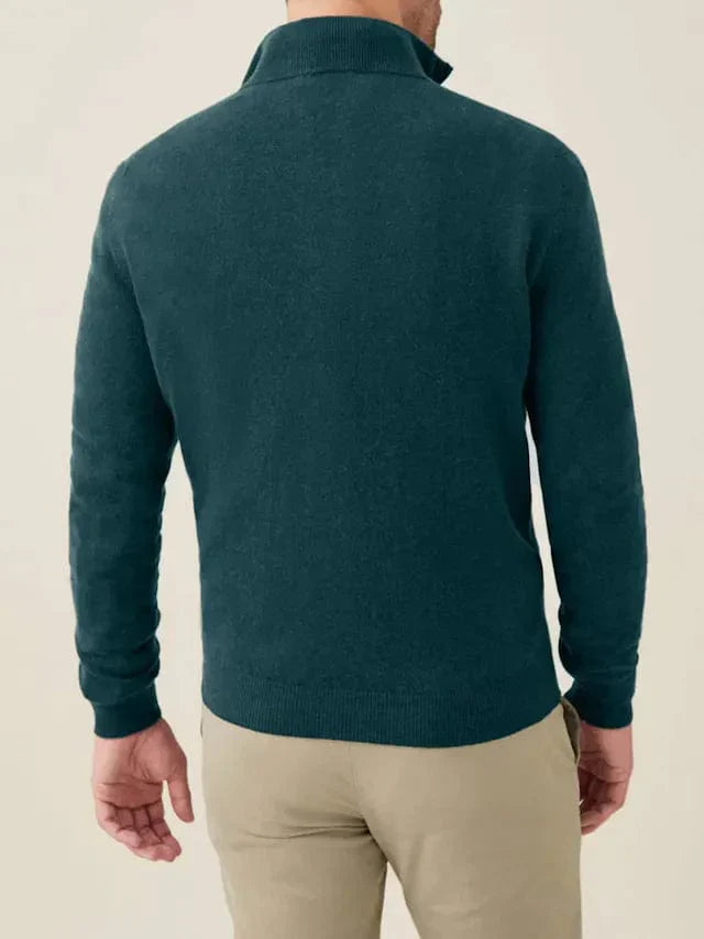 Pull Chaud Slim Fit à Demi-Zip pour Homme | Pull d’Hiver Zippé
