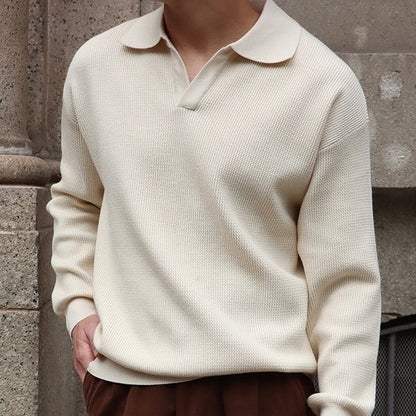 Pull Polo Ample en Maille Chaude pour Homme | Confortable pour l’Hiver