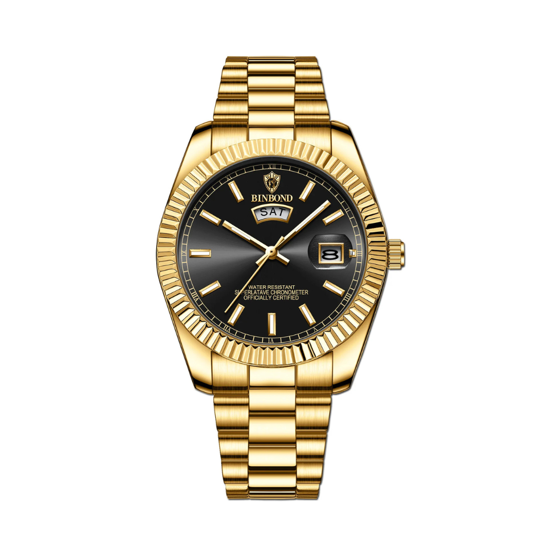 Montre Automatique en Acier Inoxydable pour Homme avec Affichage Jour-Date | Résistante à l’Eau