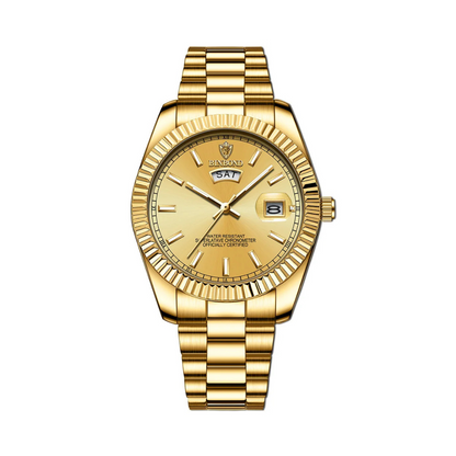 Montre Automatique en Acier Inoxydable pour Homme avec Affichage Jour-Date | Résistante à l’Eau