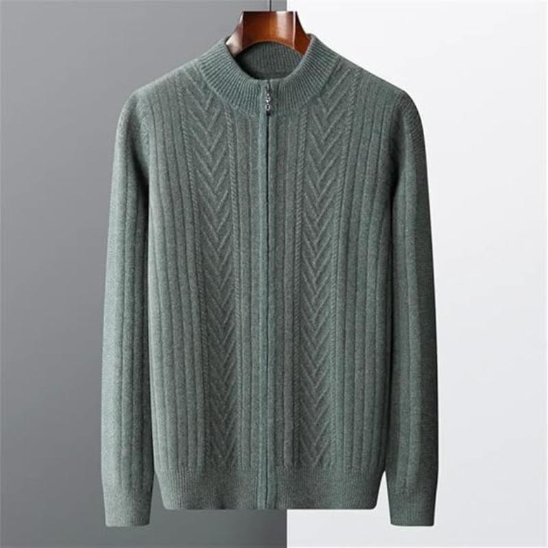 Cardigan d’Hiver Chaud avec Fermeture Éclair pour Homme | Doux & Confortable