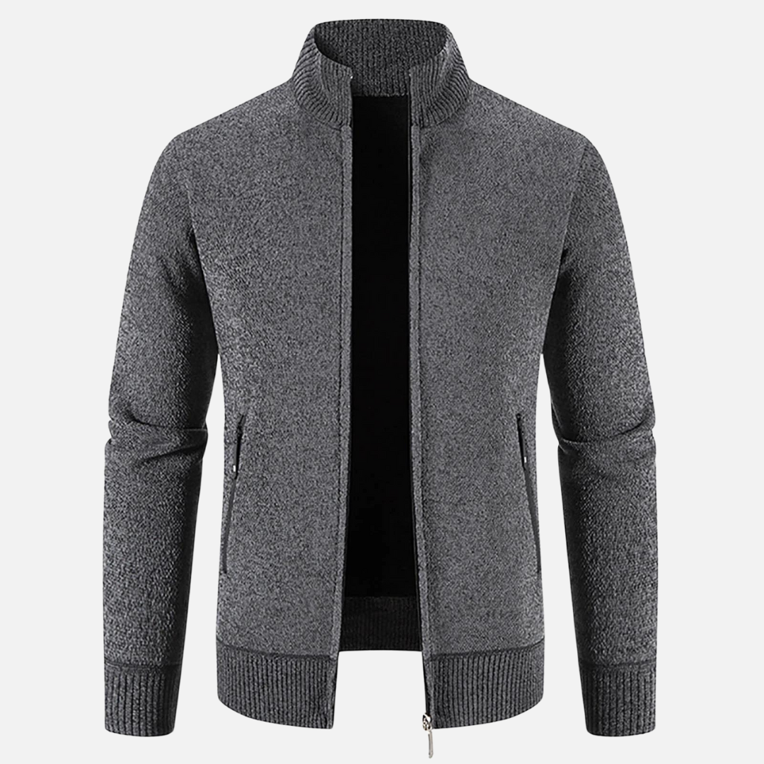 Cardigan Chaud à Fermeture Zippée pour Homme | Pull d’Hiver Confortable