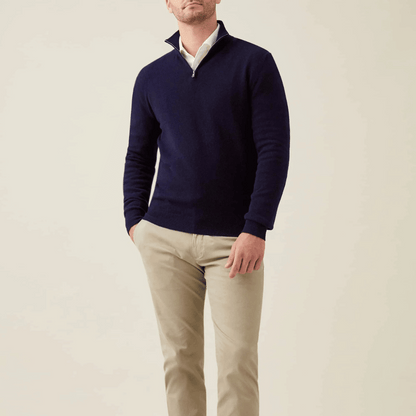 Pull Chaud Slim Fit à Demi-Zip pour Homme | Pull d’Hiver Zippé