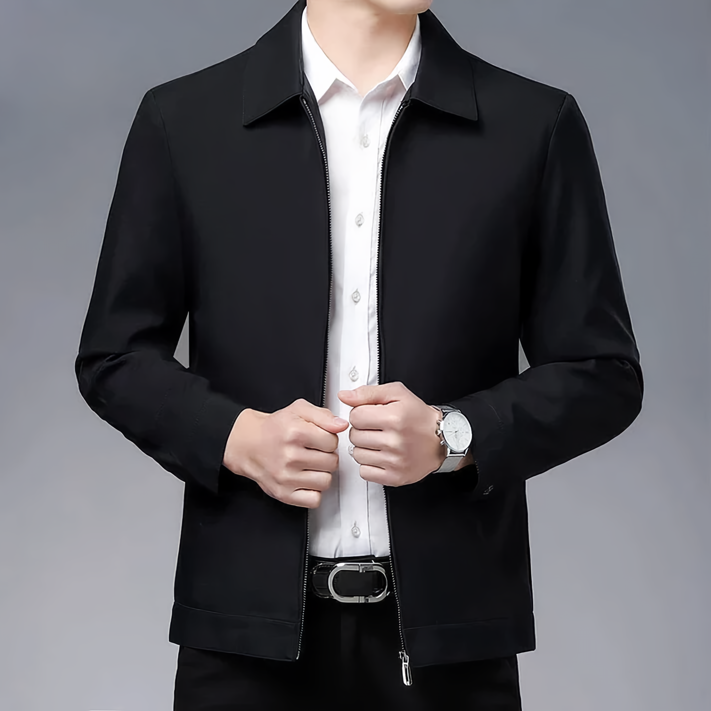 Veste Zippée Légère Minimaliste pour Homme | Veste à Coupe Décontractée