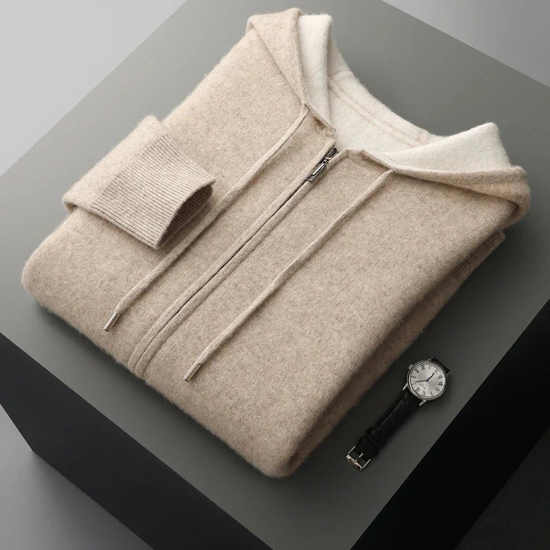 Sweat à Capuche Zippé Léger pour Homme | Sweat d’Hiver Doux et Chaleureux