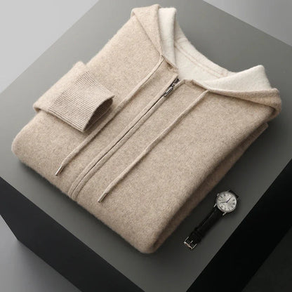 Sweat à Capuche Zippé Léger pour Homme | Sweat d’Hiver Doux et Chaleureux