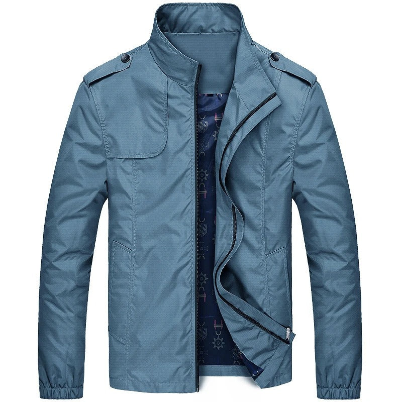 Veste Légère Zippée Coupe-Vent pour Homme | Manteau Style Militaire