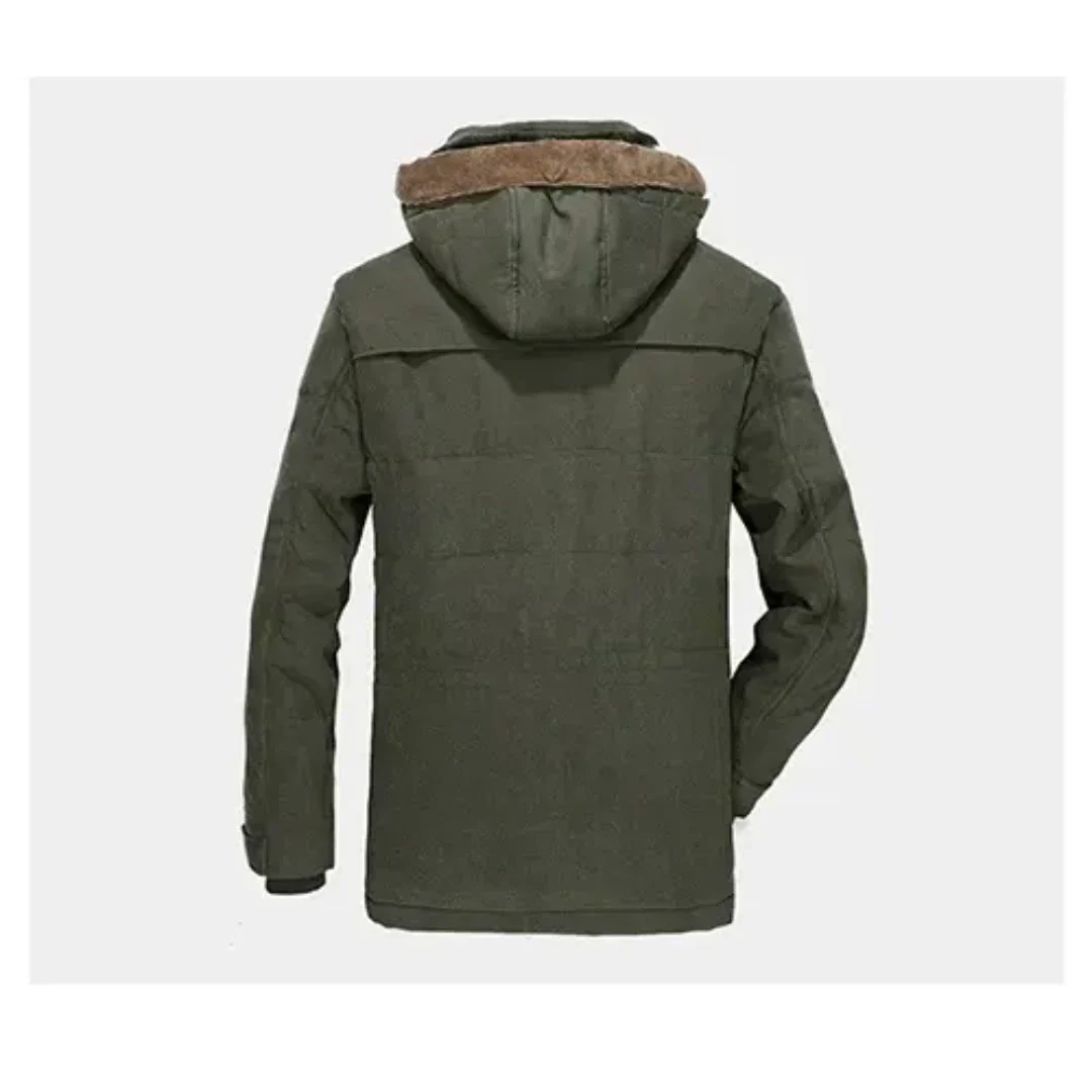 Parka d’Hiver à Capuche avec Doublure Chaude pour Homme | Veste Décontractée avec Poches