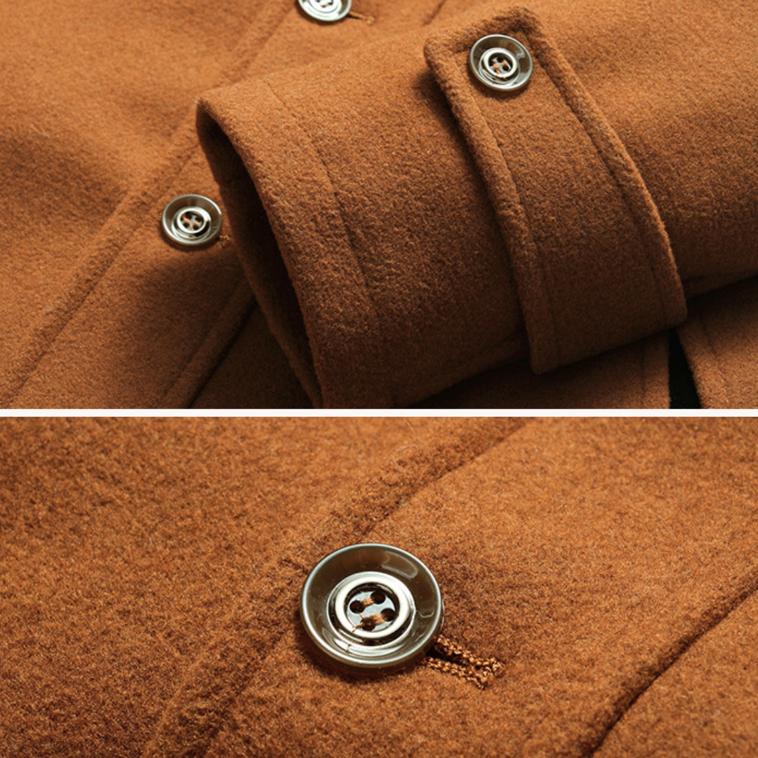 Manteau Long d’Hiver à Boutons pour Homme | Trench à Poches Multiples