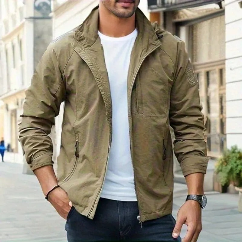 Veste Coupe-Vent Légère Zippée pour Homme | Manteau d’Hiver Confortable