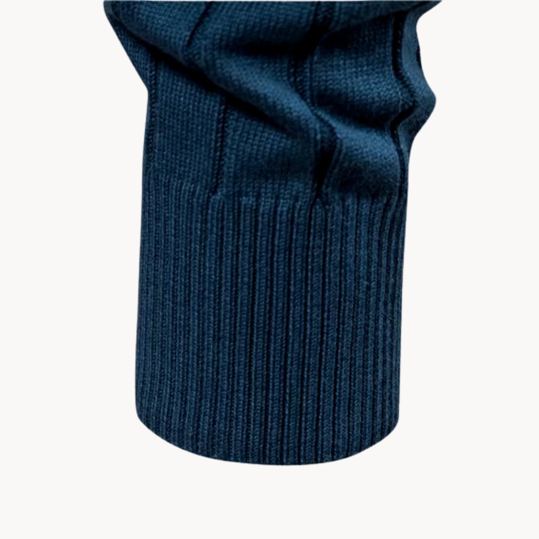 Cardigan Zippé en Maille Texturée pour Homme | Pull d’Hiver Décontracté à Col Montant