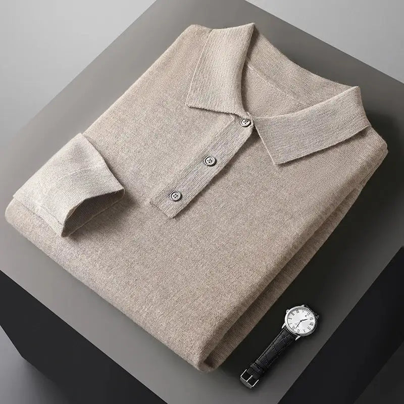 Pull Polo Chaud en Maille pour Homme | Pull d’Hiver Doux