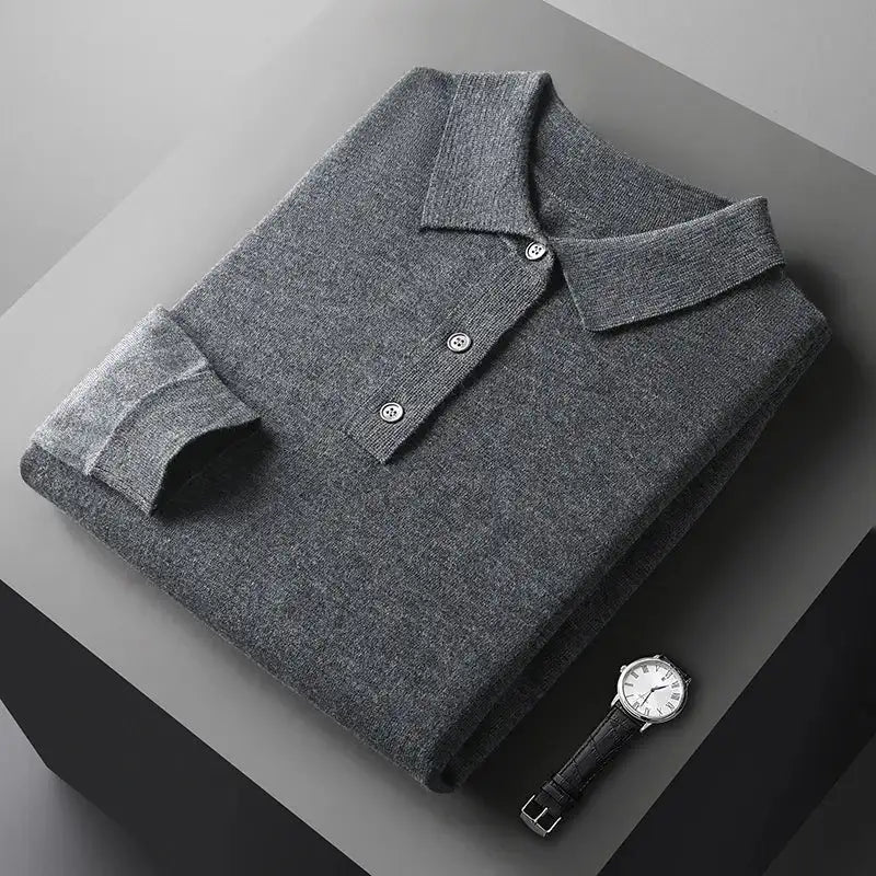 Pull Polo Chaud en Maille pour Homme | Pull d’Hiver Doux