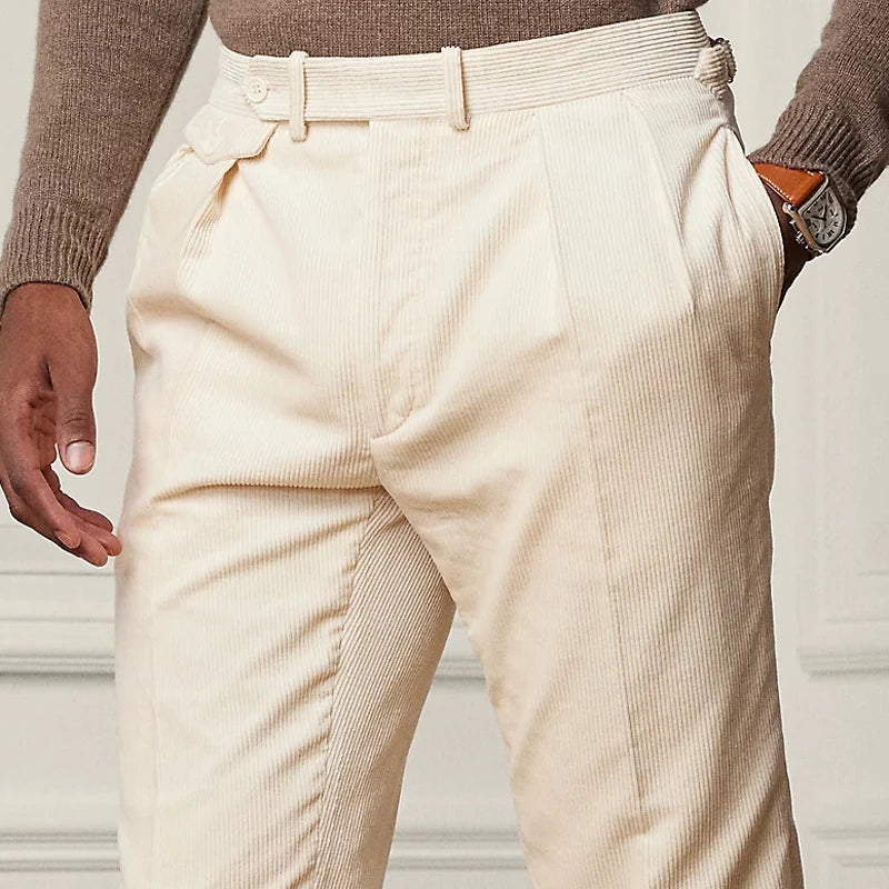 Pantalon Habillé Slim Fit pour Homme | Pantalon Classique avec Fermetures Latérales