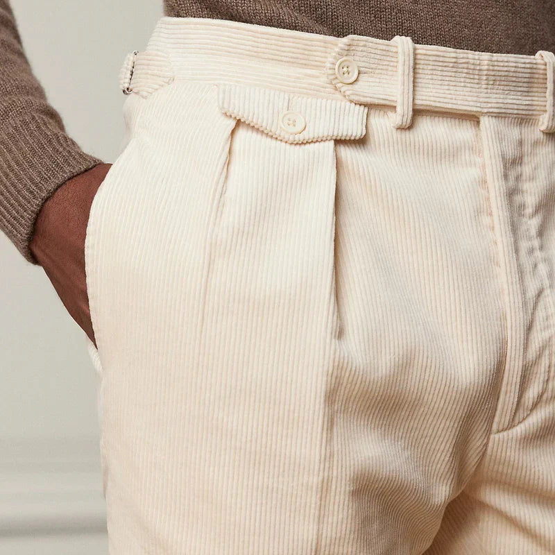 Pantalon Habillé Slim Fit pour Homme | Pantalon Classique avec Fermetures Latérales